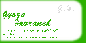 gyozo havranek business card